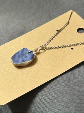 Wire Wrapped Pottery Necklace